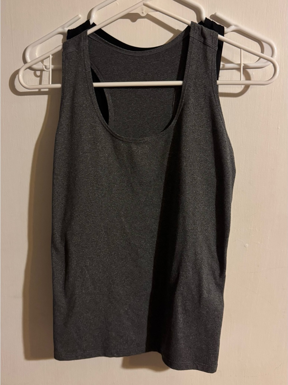 2 pack Grey and Black Racerback Tank Tops